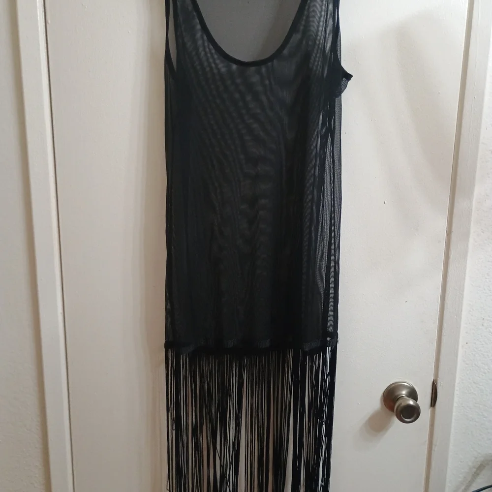 See You Monday Black Sheer Bathing Suit Cover
